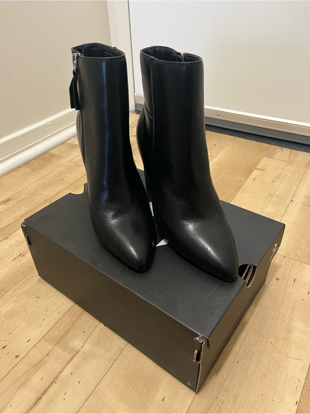 Madden Girl Black Pointed Toe Ankle Booties